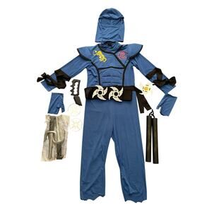 New Blue Ninja Kids Size S-8 yrs Halloween Costume